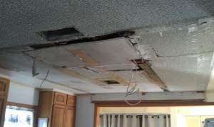 This was how bad the ceiling was when we were hired to remodel the kitchen at this Fullerton home