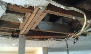 Repairing kitchen ceiling for remodel
